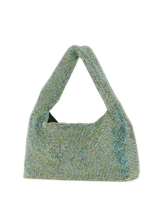 Kara Green Rhinestones Mini Handbag
