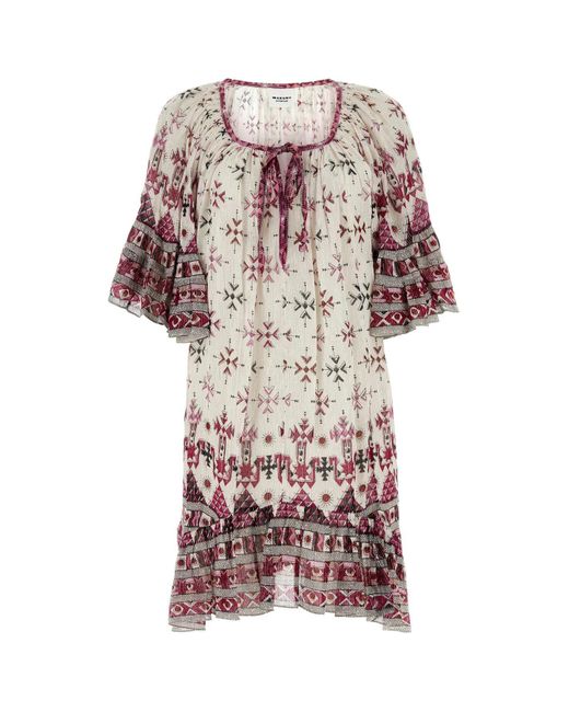 Isabel Marant White Embroidered Cotton Loane Mini Dress
