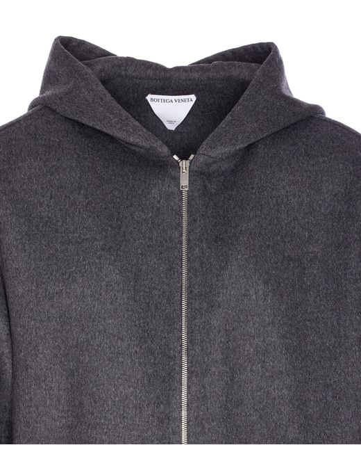 Bottega Veneta Gray Double Layer Hood Jacket for men