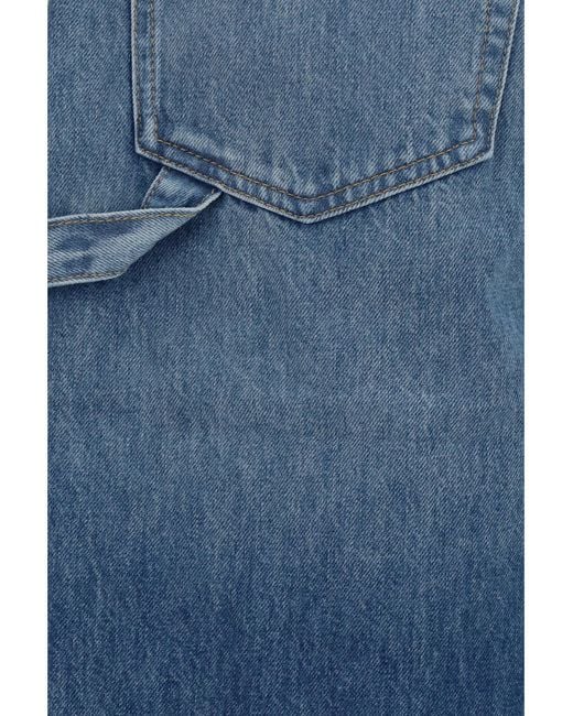 7 For All Mankind Blue Shorts Wide-Leg Cotton Bermuda for men