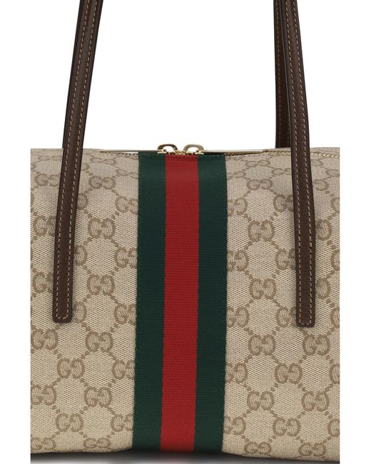 Gucci Brown Shoulder Bag Boston Melrose Coated Fabric Handbags