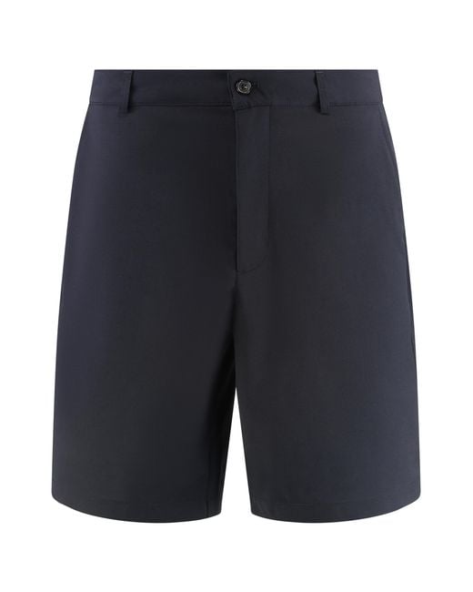 Department 5 Blue Techno Fabric Bermuda Shorts Wool for men