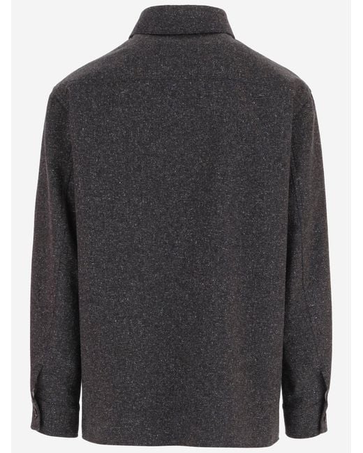 Valentino Gray Jacket Wool-Blend for men