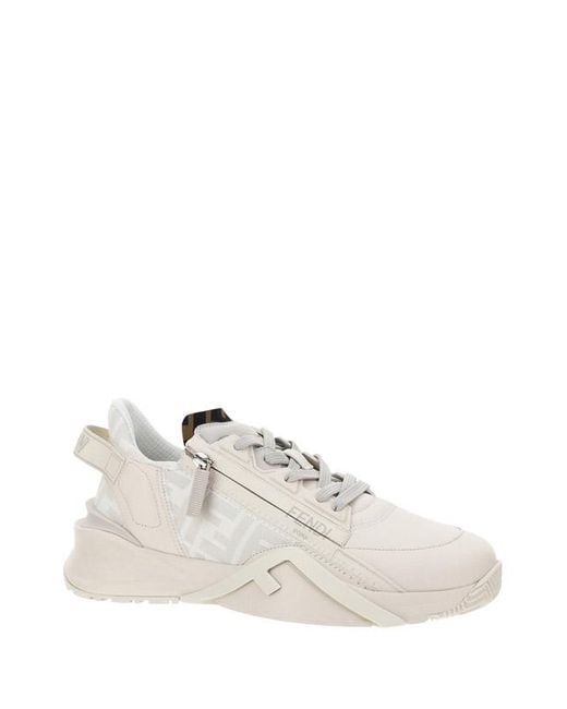 Fendi White Flow Running Sneakers for men