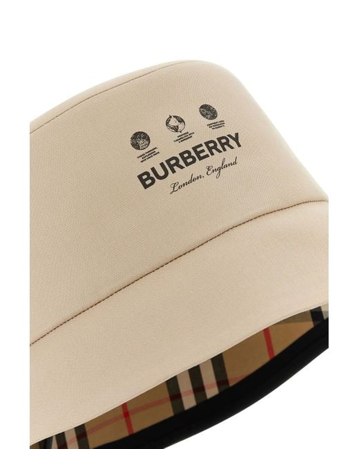 Burberry Natural Beige Gabardine Hat for men