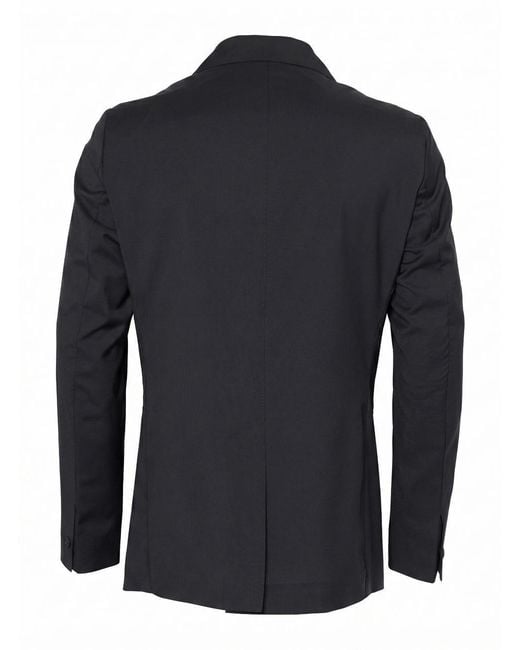 Low Brand Blue Regular-Fit Wool Double-Breasted Blazer With Peak Lapel And Central Back Slit for men