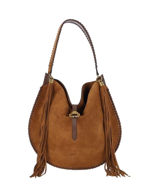 Isabel Marant Brown Oksan Folk Bag