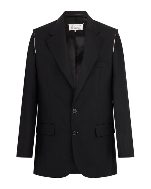 Maison Margiela Black Blazer Virgin Wool Suit & Dinner Jackets for men