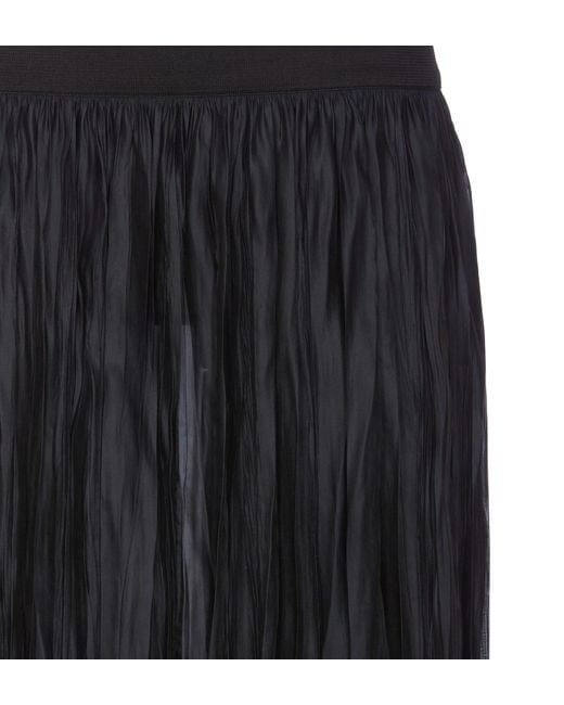 Roberto Collina Black Long Plisse Skirt