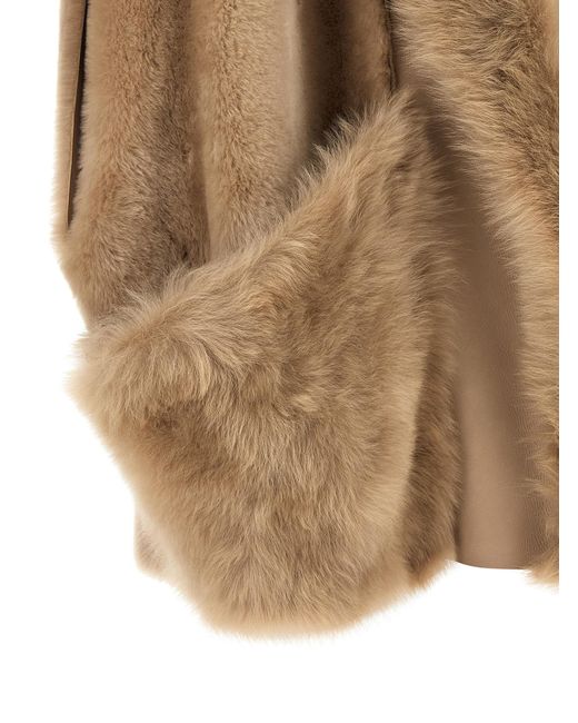 Blancha Brown Lamb Fur Sleeveless Jacket Clothing