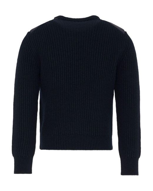 Moncler Blue Enfant Sweater Virgin Wool for men