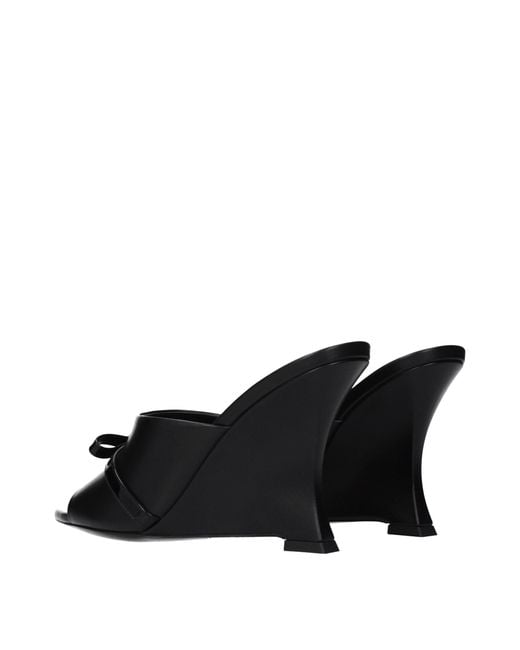 Versace Black Wedges Leather