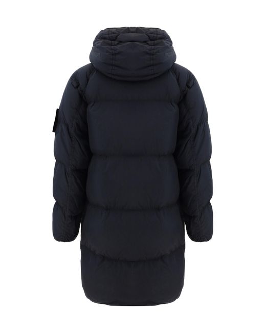 Stone Island Blue Down Jacket for men