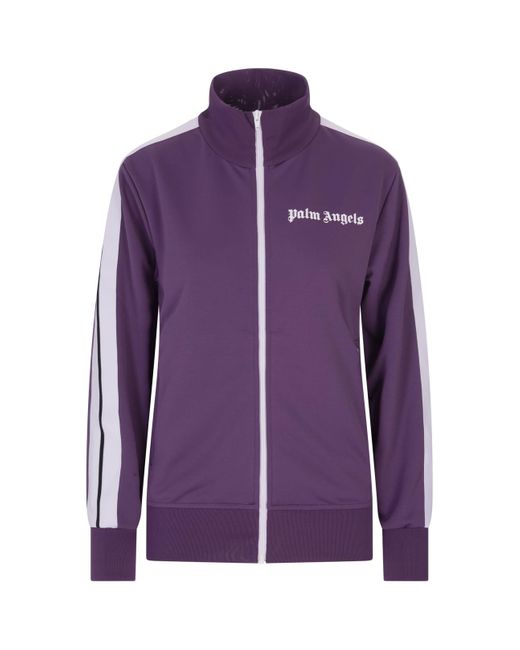 Palm Angels Synthetic Purple Track Jacket With Logo | Lyst