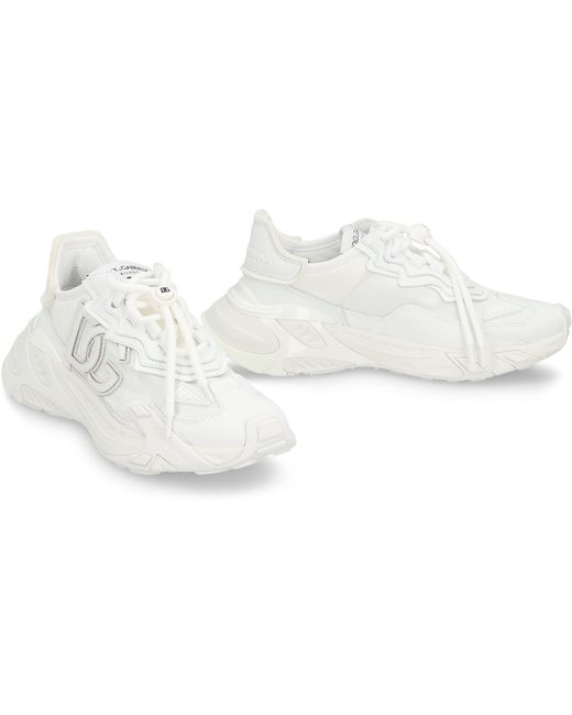 Dolce & Gabbana White Day Faster Low-Top Sneakers Upper: Viscose Trainers