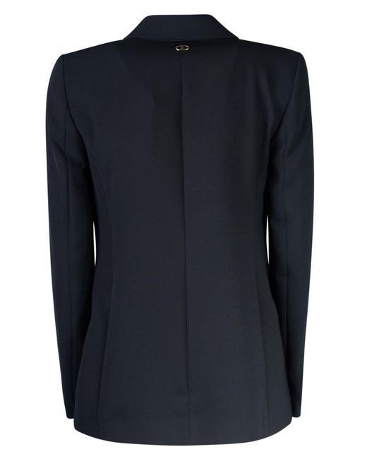 Twin Set Black Buttoned Fitted Blazer