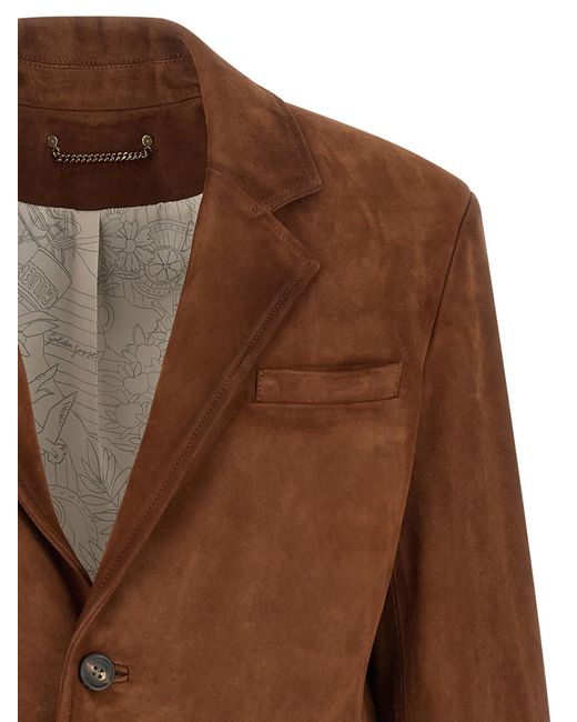Golden Goose Deluxe Brand Brown Lamb Leather Jacket Clothing for men