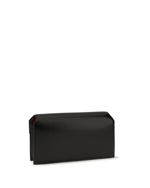 Givenchy Black Antigona Box Leather Pouch With Chain Calf Bos Taurus Wallet