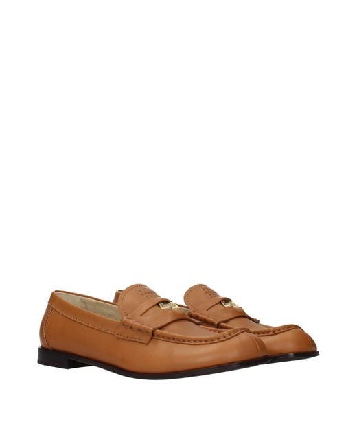 Miu Miu Brown Loafers Leather/Cognac