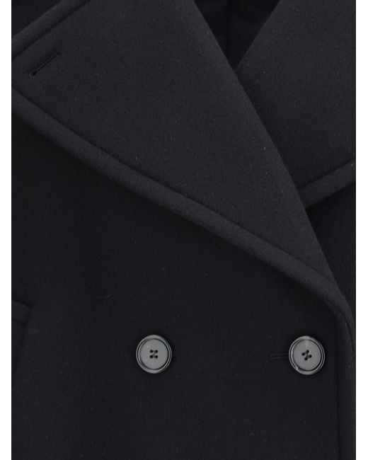 Chloé Blue Coat Oversized Short Wool (Ovis Aries)
