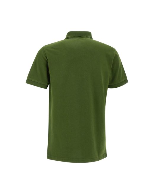 Sun 68 Green Solid Cotton Polo Shirt for men