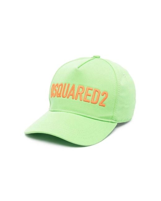 DSquared² Green Embroidered Logo Baseball Cap for men