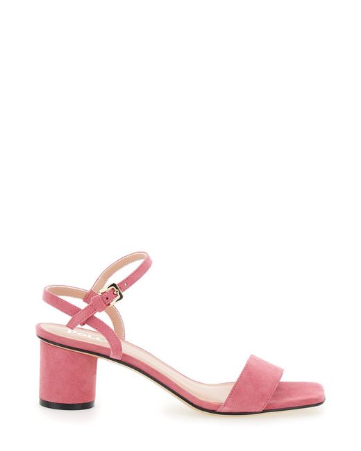 Pollini Pink Block Heel Sandal Bloch