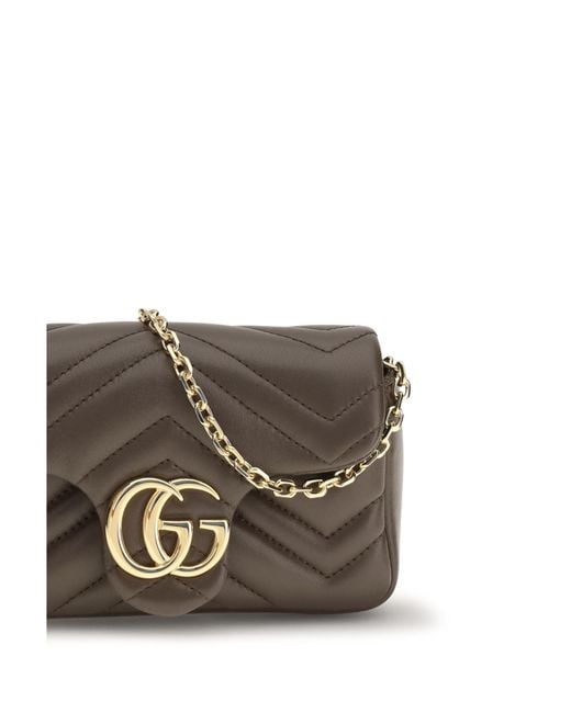 Gucci Gray Gg Marmont Shoulder Bag
