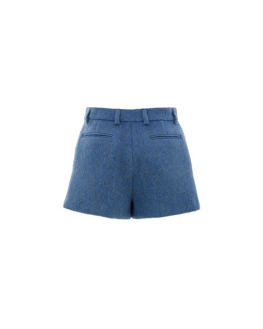 Gucci Blue Wool Shorts