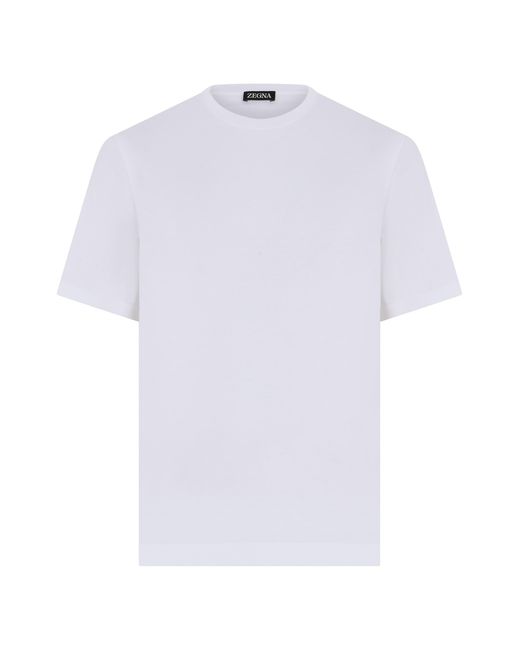 Zegna White Cotton T-Shirt T-Shirts for men