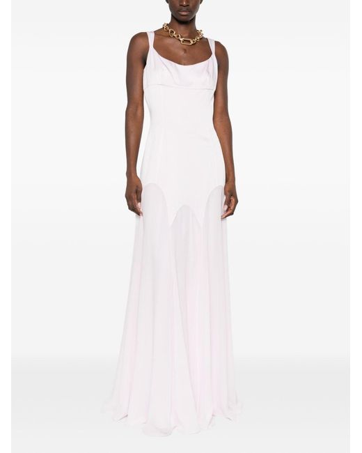 McQueen Brown Long Dress Viscose