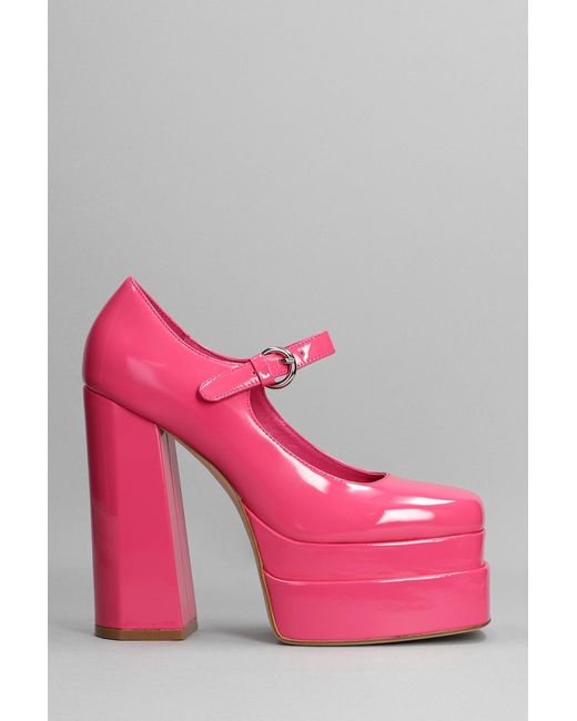 Jeffrey Campbell Pink Chillin Pumps In Viola Patent Leather