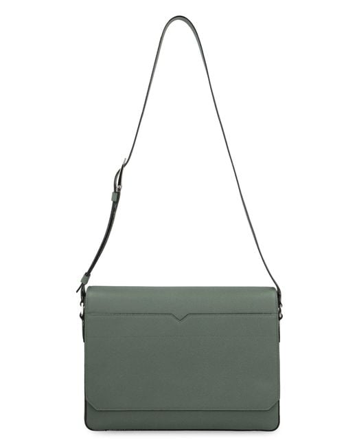 Valextra Green Leather Messenger Bag Calf for men
