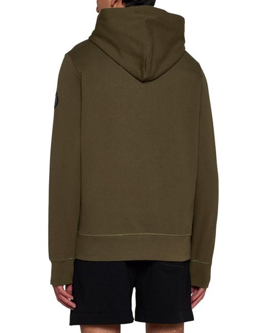 Canada Goose Green Logo-Embroidered Drawstring Hoodie for men