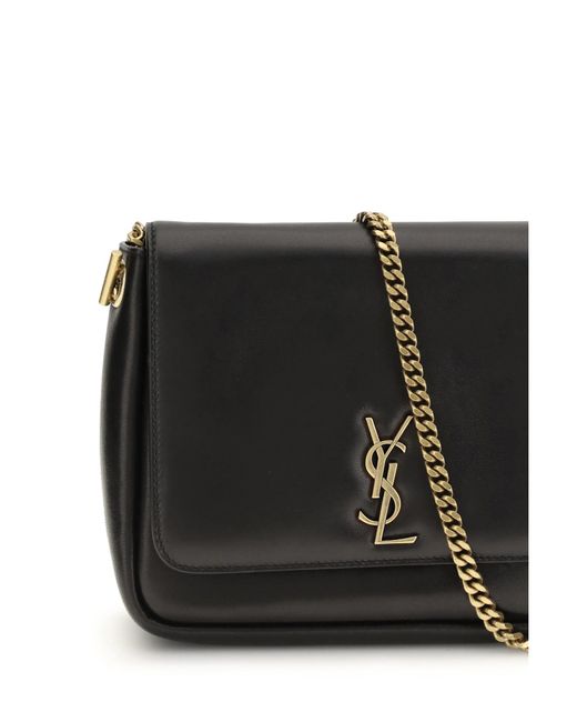 Saint Laurent Black Leather Shoulder Bag