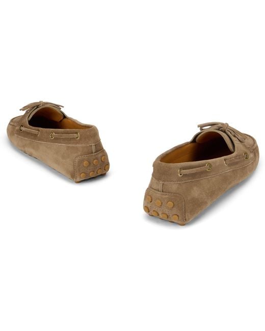 Tod's Brown Loafers Suede Calfskin