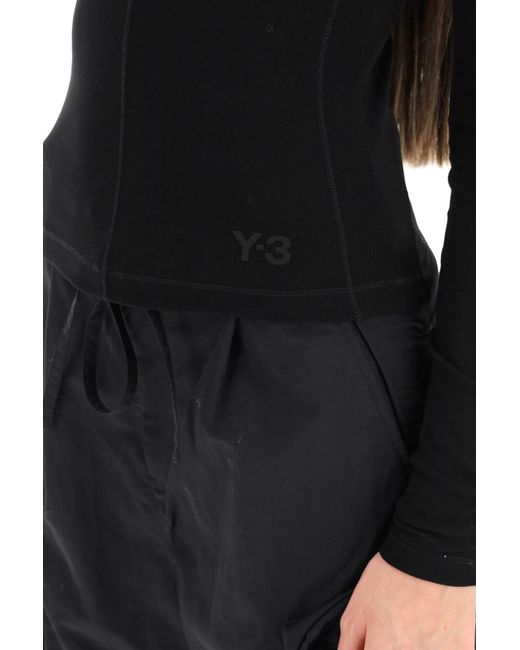 Y-3 Black Slim Long-sleeved T-shirt