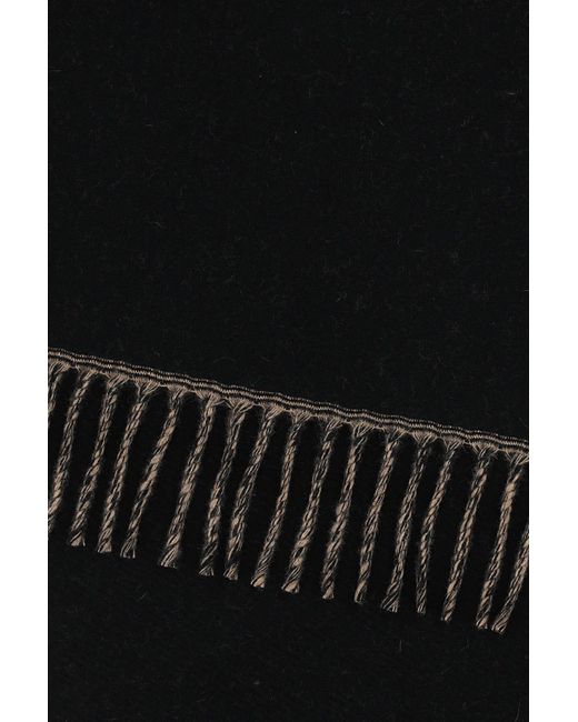 Gucci Black Two-tone Wool Blend Scarf for men