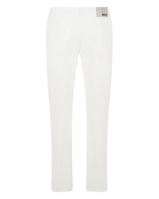 Rrd White Trousers Cotton Blend Chinos for men