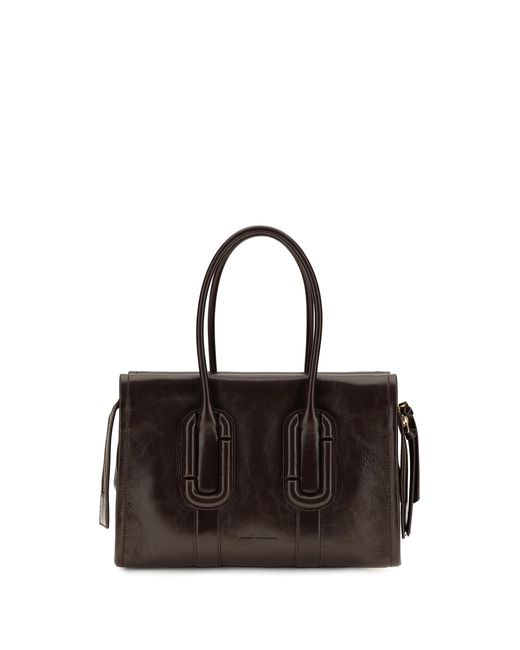 Marc Jacobs Black Leather Handbag Babe City Tote Calf Shoulder Bags