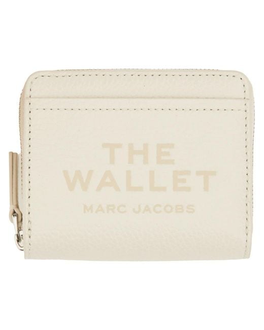 Marc Jacobs Natural Wallet The Compact Mini Leather Cow & Purses
