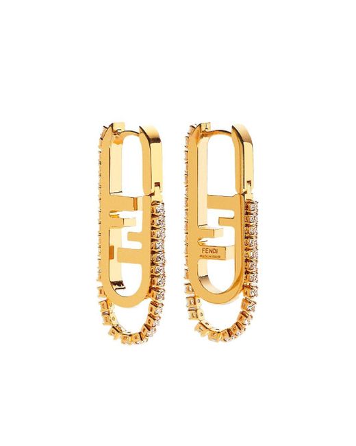 Fendi Metallic O'Lock Earrings
