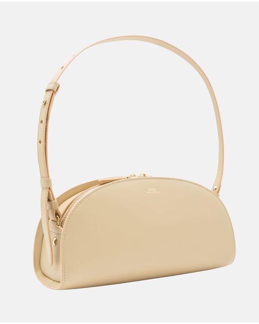 A.P.C. White Demi Lune Shoulder Bag