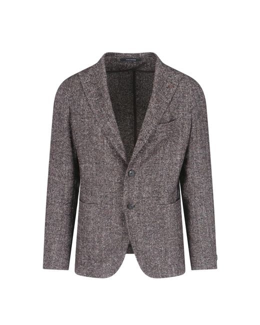 Tagliatore Gray Jackets Wool for men
