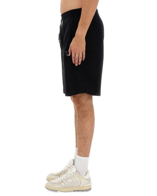 Maison Kitsuné Black "Fox Head" Bermuda Shorts for men
