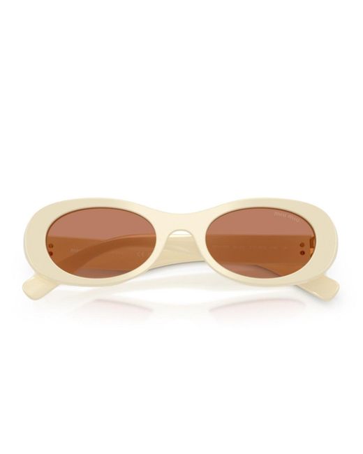 Miu Miu Brown Miu 0Mu 06Zs Acetato Sunglasses
