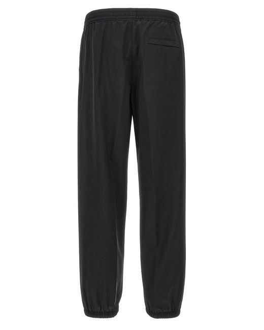 Givenchy Black Logo Placcetta Pants for men