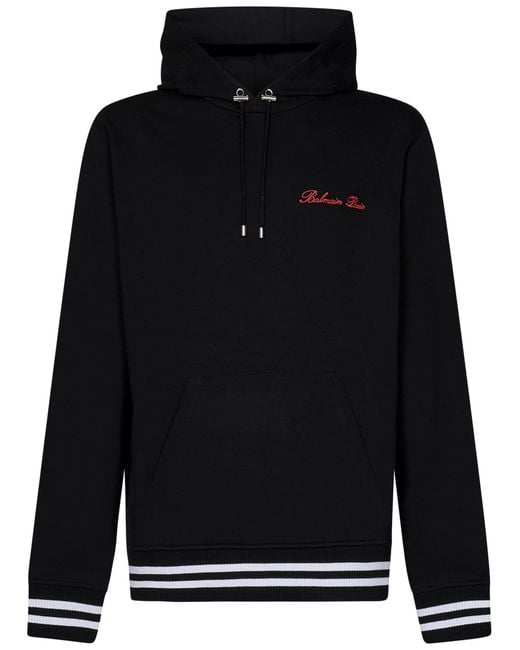 Balmain Black Paris Signature Sweatshirt for men