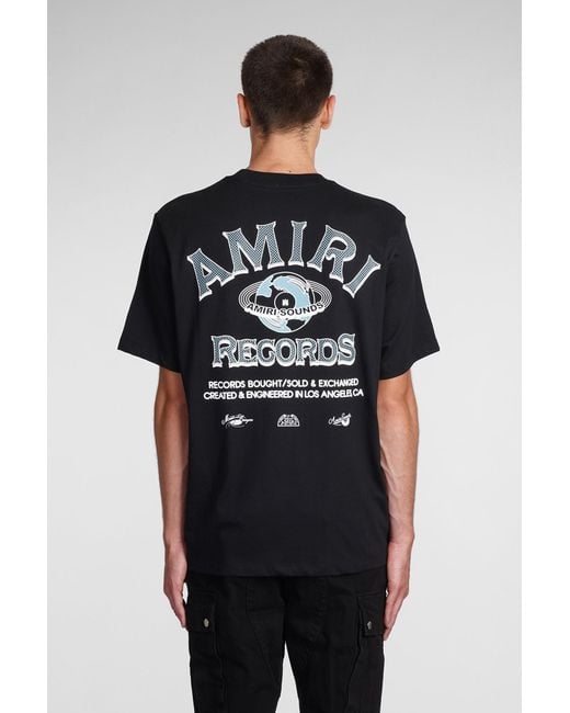 Amiri Black Global Records T-shirt for men