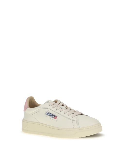 Autry White Sneakers Medialist Low Calf Leather Trainers